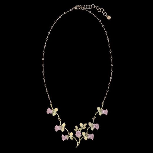 Blushing rose necklace by Michael Michaud